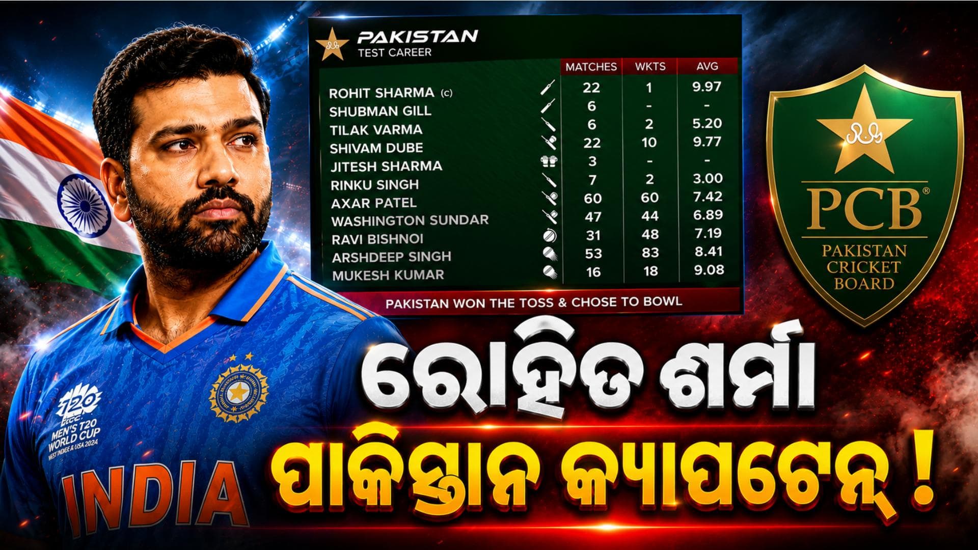 ପାକିସ୍ତାନ ଟିମ୍ରେ ରୋହିତ ଶର୍ମା ! ଭାଇରାଲ ହେଲା ବ୍ରଡକାଷ୍ଟରଙ୍କ ବଡ଼ ଭୁଲ୍