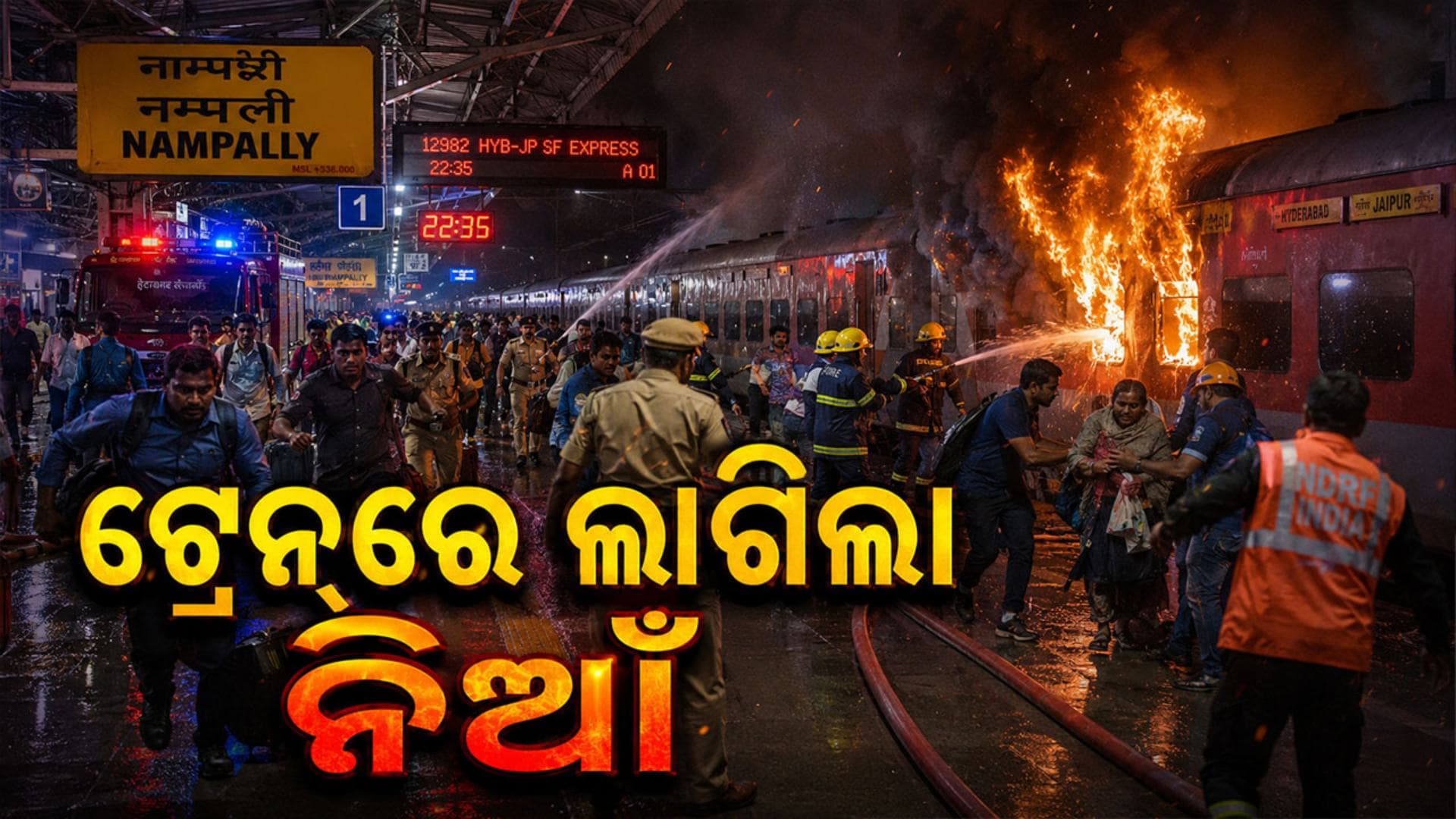 ଜୟପୁର-ହାଇଦ୍ରାବାଦ ଏକ୍ସପ୍ରେସରେ ଭୟଙ୍କର ଅଗ୍ନିକାଣ୍ଡ, ଜଳିଗଲା ୨ AC କୋଚ୍