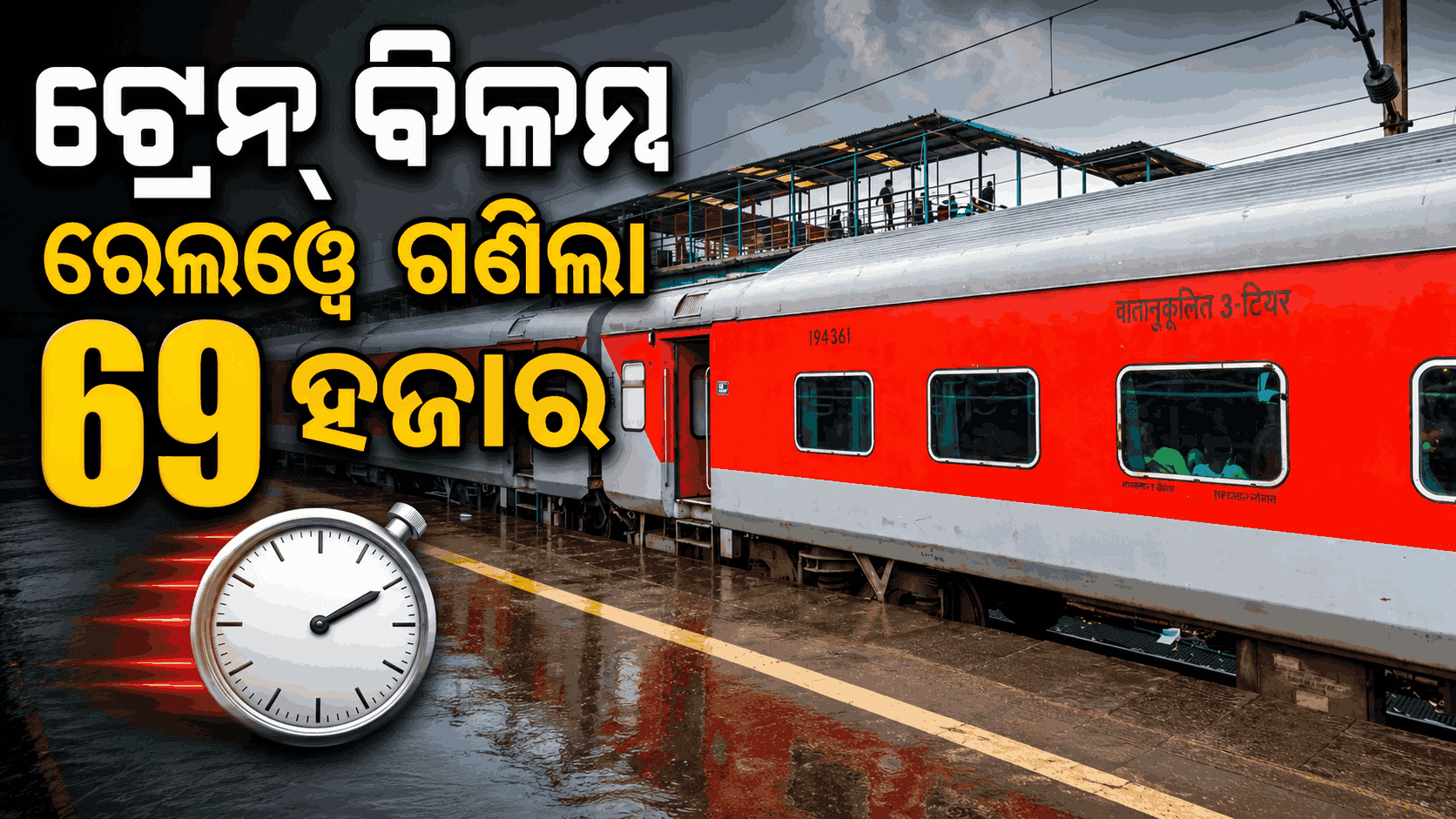 ଟ୍ରେନ୍ ବିଳମ୍ବ ହେବାରୁ ଧରି ପାରିଲେନି ବିମାନ; ରେଲୱେ ଦେଲା ବଡ଼ ଜରିମାନା