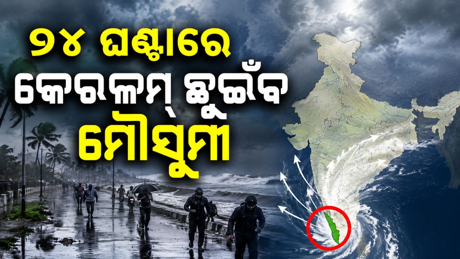 ତାତିରୁ ମିଳିବ ଆଶ୍ବସ୍ତି, ୨୪ ଘଣ୍ଟା ମଧ୍ୟରେ କେରଳମ୍ ଛୁଇଁବ ମୌସୁମୀ
