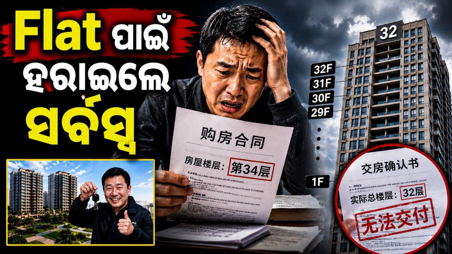 ୩୪ ତମ ମହଲାରେ କିଣିଲେ ଘର; ହେଲେ ବିଲ୍ଡିଂ ବାହାରିଲା...