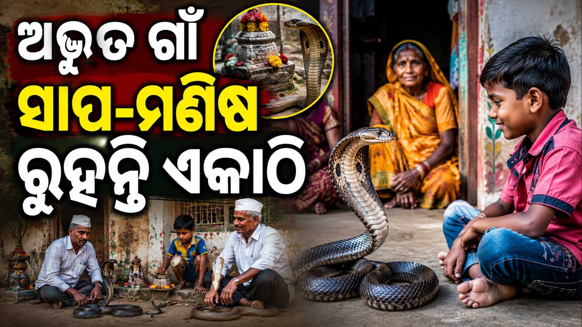 ଏହି ଗାଁରେ ଖୋଲାଖୋଲି ବୁଲନ୍ତି ସାପ ଲୋକେ ରୁହନ୍ତି ନିର୍ଭୟରେ