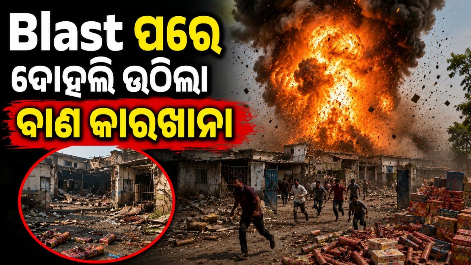 ବାଣ କାରଖାନାରେ ଶକ୍ତିଶାଳୀ ବିସ୍ଫୋରଣ; ଜଣେ ମୃତ ଏବଂ ଅନ୍ୟ ଜଣେ ଆହତ