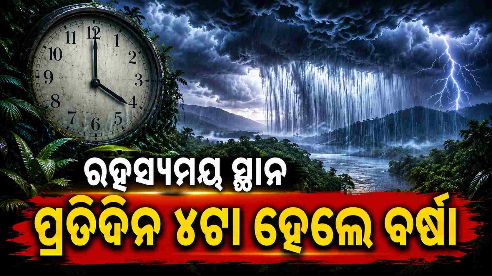 ଗୋଟିଏ ମିନିଟ୍ ଆଗ ନାହିଁ କି ପଛରେ ନାହିଁ... ପ୍ରତିଦିନ ଅପରାହ୍ନ ୪ଟାରେ ବର୍ଷା ବୈଜ୍ଞାନିକମାନଙ୍କୁ ମଧ୍ୟ ଆଶ୍ଚର୍ଯ୍ୟ କରିଛି ! ଜାଣନ୍ତୁ ଏହାର ରହସ୍ୟ କ’ଣ ?