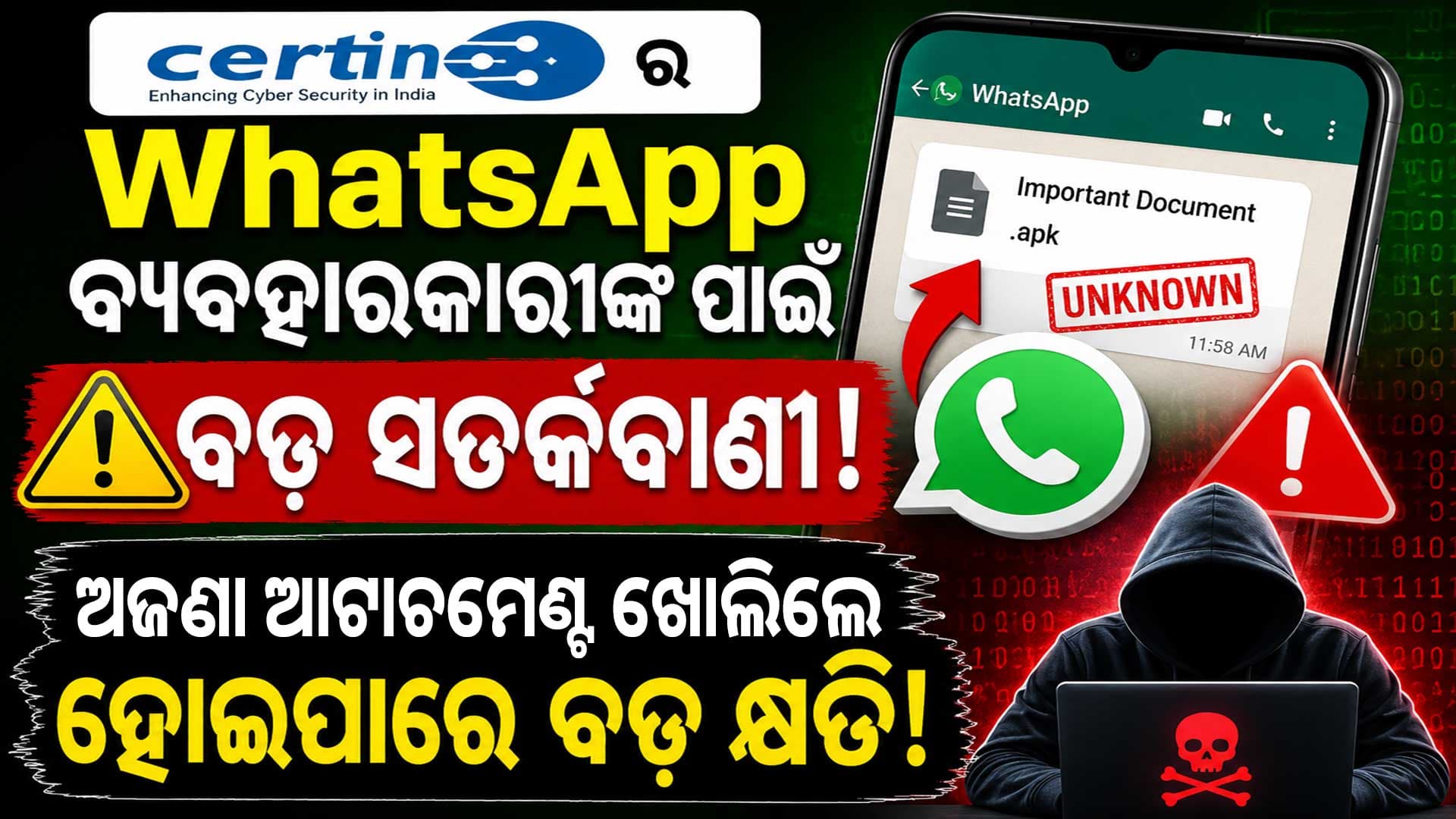 WhatsApp ପ୍ରତି ସାଇବର୍ ଆକ୍ରମଣ ବିପଦ: ସତର୍କ କଲେ ସରକାର