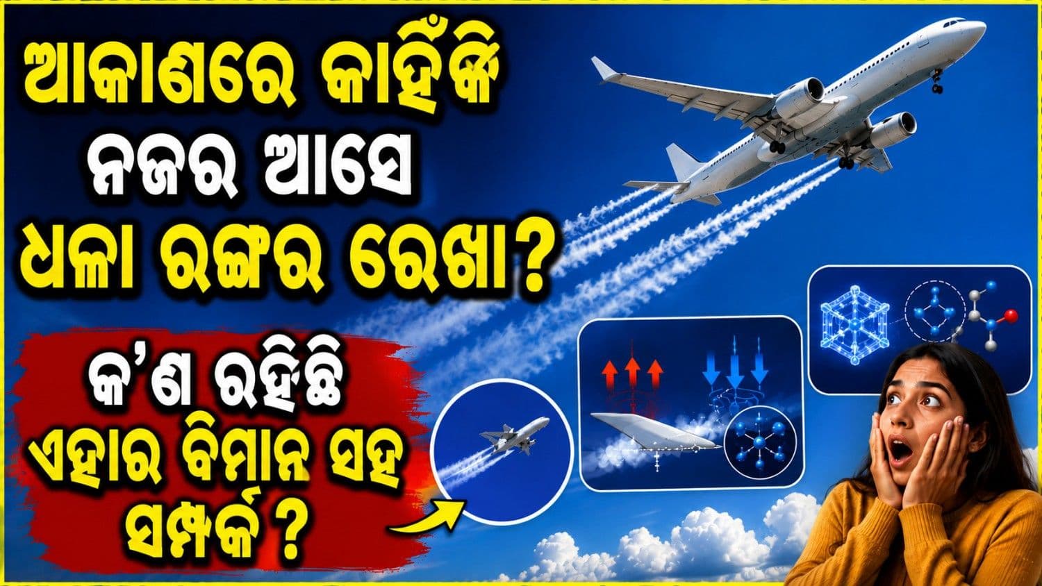 ବିମାନ ପଛରେ କାହିଁକି ଦେଖାଯାଏ ଧଳା ରଙ୍ଗର ରେଖା? କ'ଣ ରହିଛି ଏହା ପଛର କାରଣ