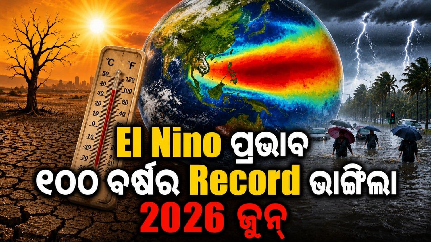 ୧୦୦ ବର୍ଷ ମଧ୍ୟରେ ତୃତୀୟ ଥର ପାଇଁ ଜୁନରେ ଗାଏବ ହୋଇଗଲା ବର୍ଷା; ବଢିଲା 'ସୁପର ଏଲ୍ ନିନୋ' ଆଶଙ୍କା