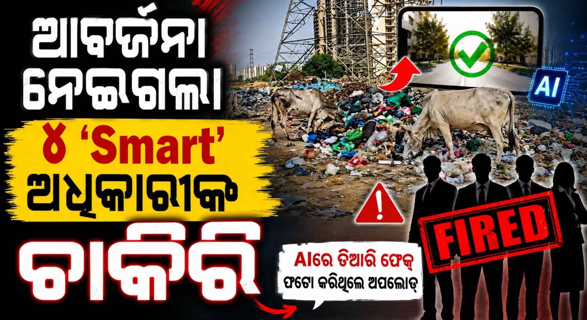 ରାସ୍ତାରେ ଗଦା ହୋଇଥିଲା କୁଢ଼ କୁଢ଼ ଅଳିଆ; AI ଫଟୋ ପଠାଇ, କହିଲେ ହୋଇଗଲା ସଫା...