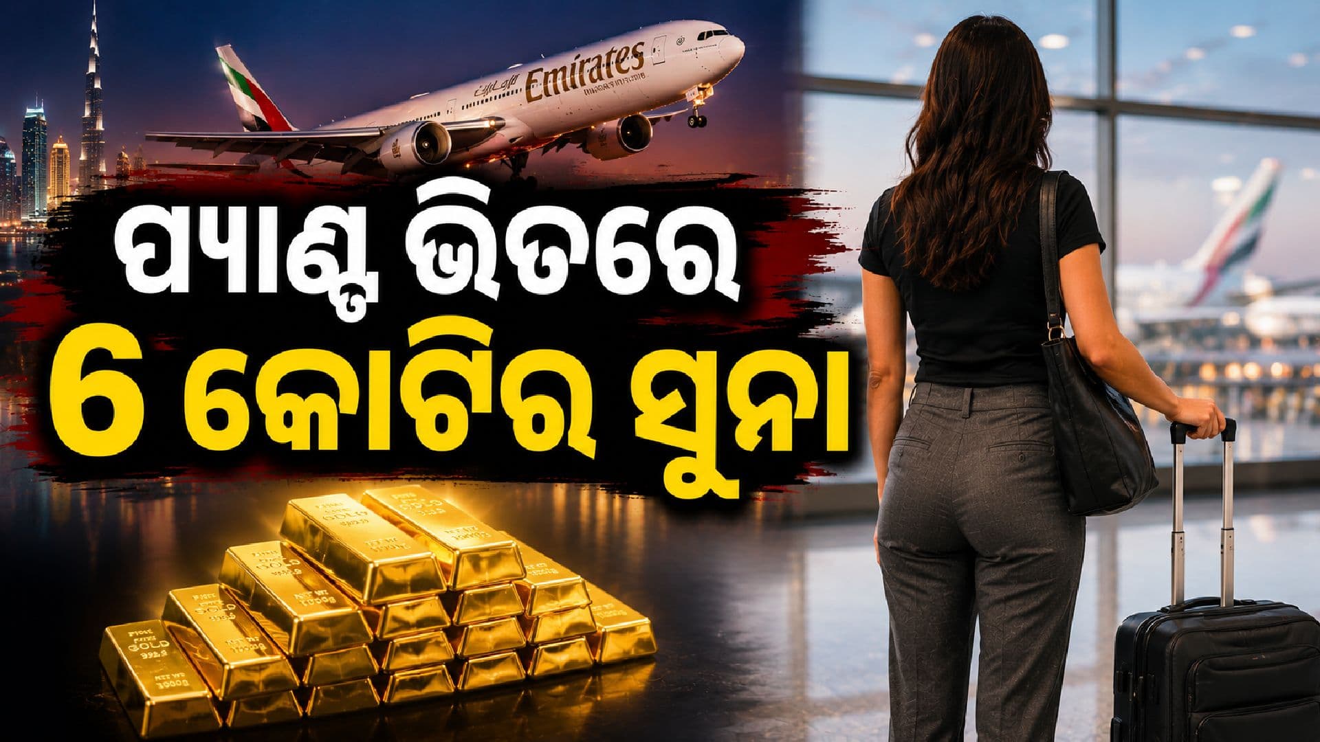 ଦୁବାଇରୁ ଆଣିଥିଲେ 4KGର ସୁନା; ହୋଇଥାନ୍ତେ ମାଲେମାଲ, କେମିତି ଧରାପଡ଼ିଲେ ମହିଳା ?