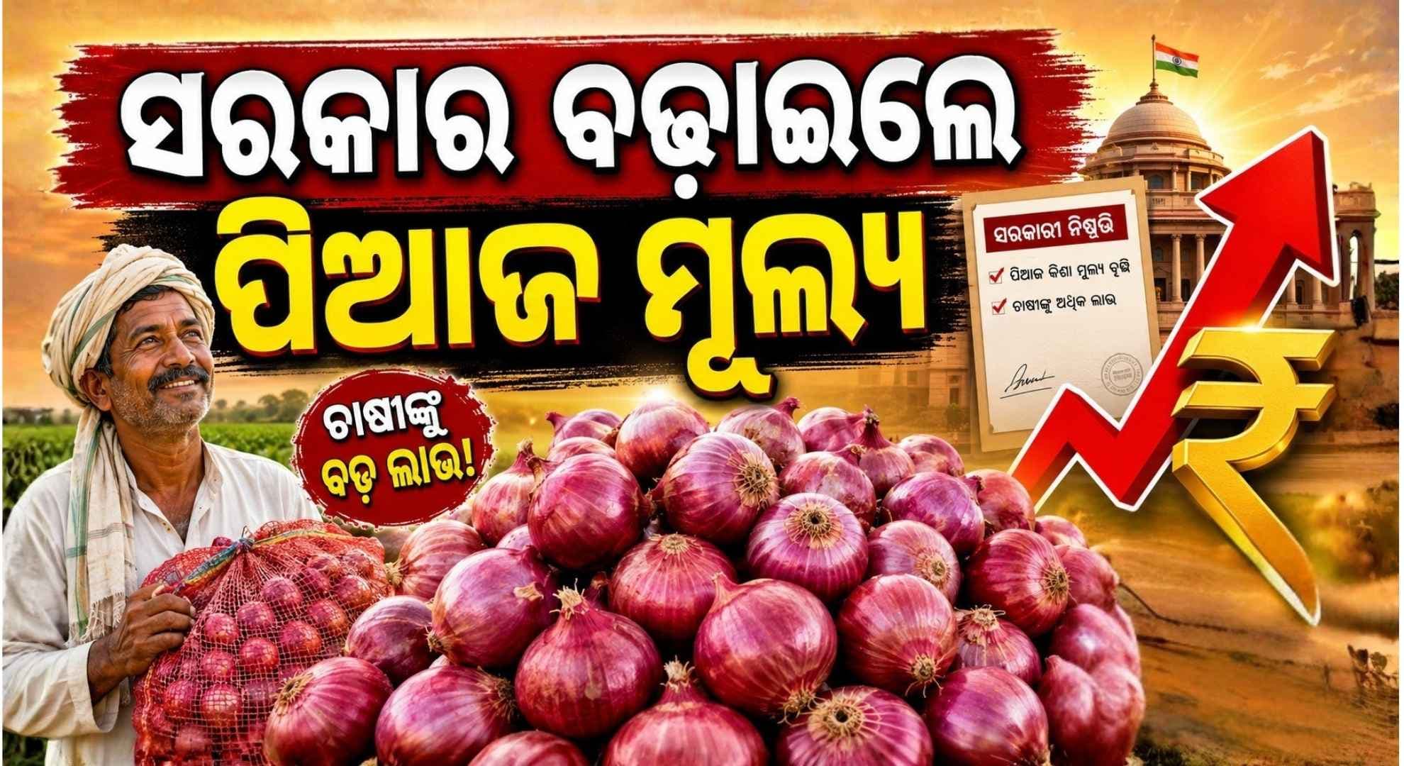 ପିଆଜ କ୍ରୟ ମୂଲ୍ୟରେ ୧୩ ପ୍ରତିଶତ ବୃଦ୍ଧି; ଗ୍ରାହକ ଓ କୃଷକଙ୍କ ଉପରେ କ'ଣ ରହିବ ପ୍ରଭାବ ?
