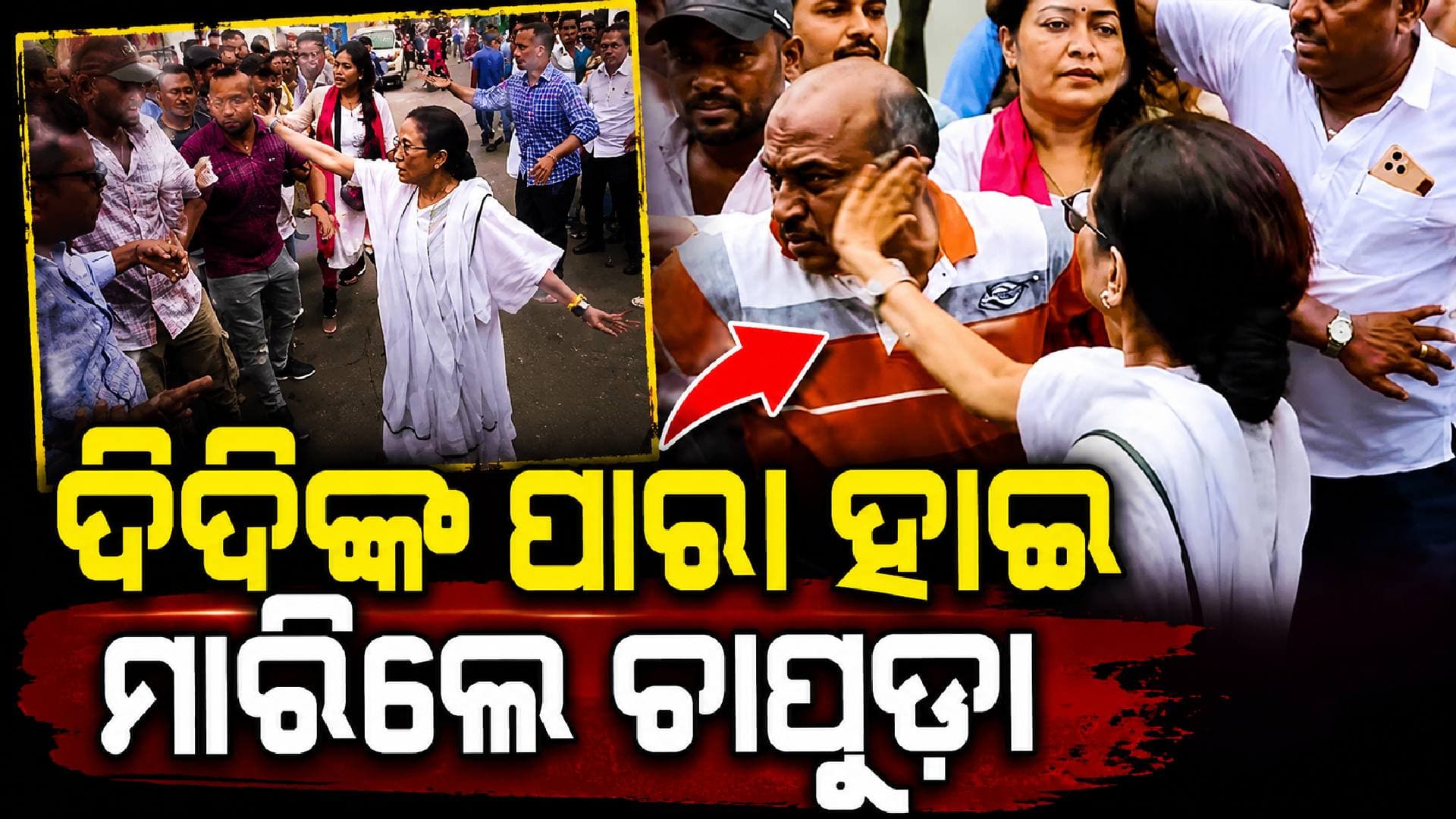 କାହିଁକି ରାଗିଗଲେ ମମତା ? ଥିଲେଥଲେ ବୟସ୍କ ବ୍ୟକ୍ତିଙ୍କ ଗାଲକୁ ମାରିଲେ ଚାପୁଡ଼ା