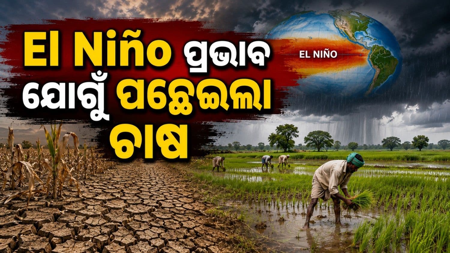 ଟଳି ନାହିଁ 'ଏଲ୍ ନିନୋ' ବିପଦ! ମୌସୁମୀରେ ସୁଧାର ସତ୍ତ୍ୱେ ଧିମେଇଛି ଚାଷ