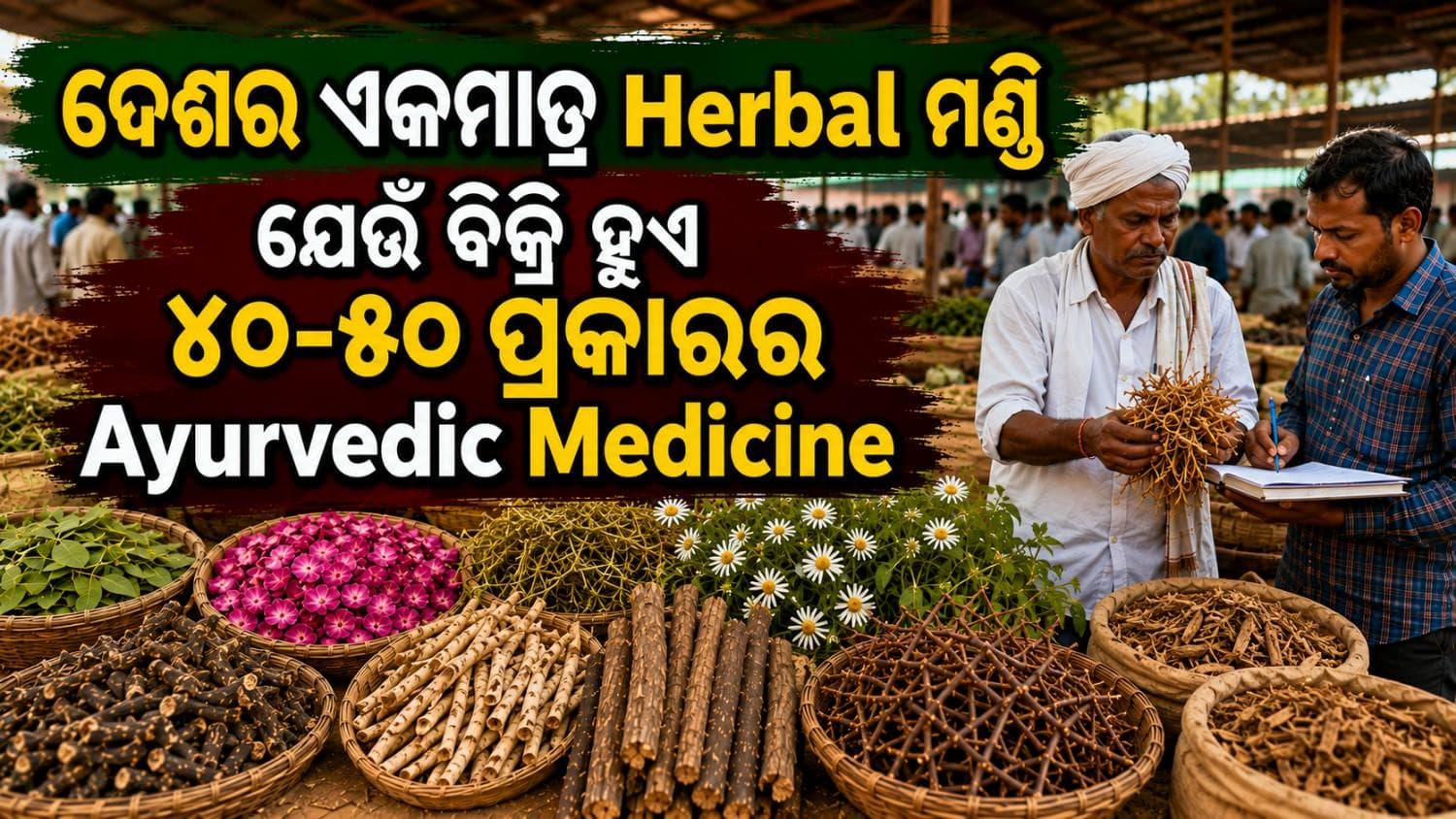 ଦେଶର ଅନନ୍ୟ ଔଷଧିୟ ବଜାର; ଯେଉଁଠି ବିକ୍ରି ହୋଇଥାଏ ଫୁଲ, ପତ୍ର, ଚେର ମୂଳି, ଛାଲି