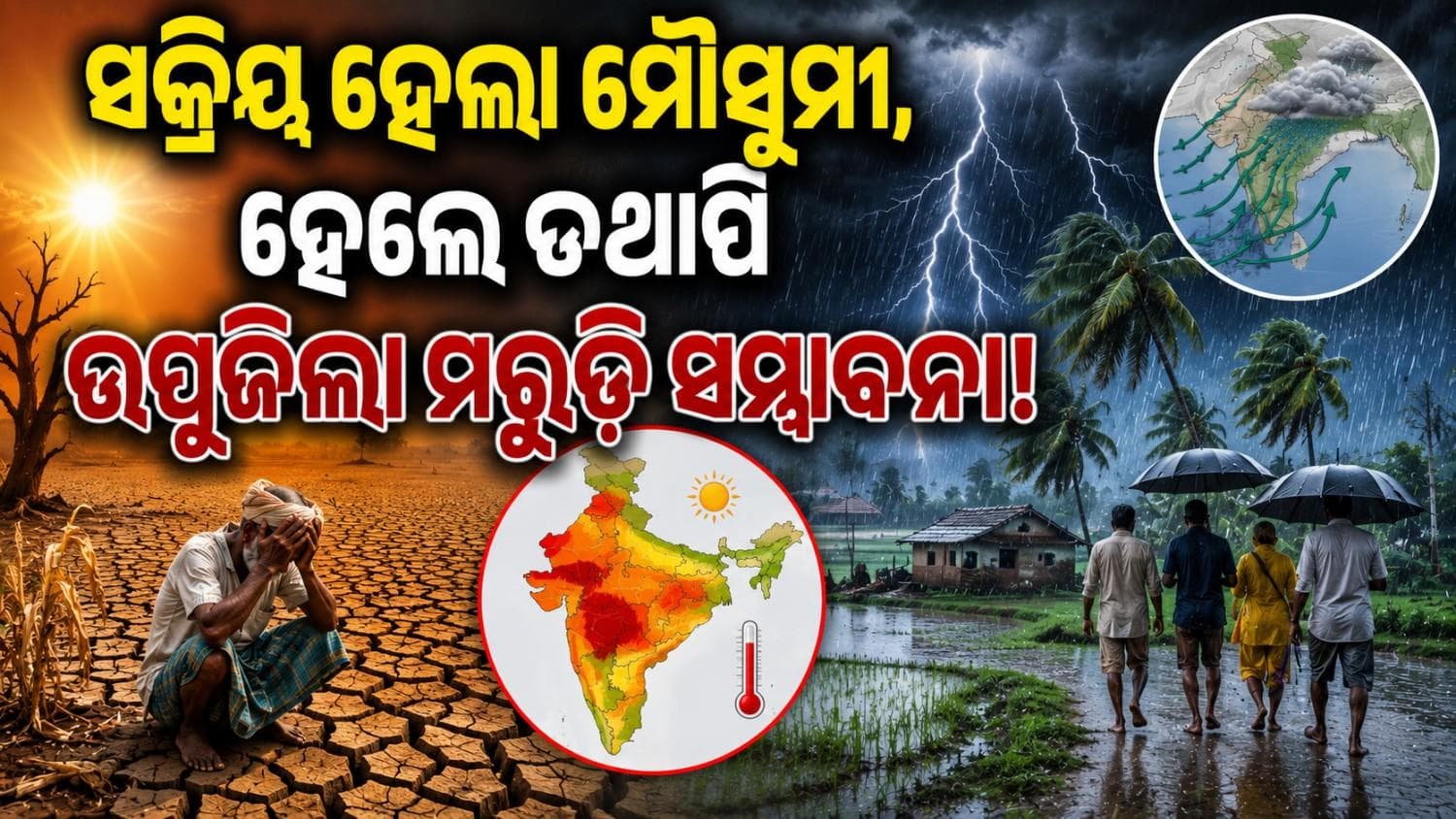 ପ୍ରବଳ ମୌସୁମୀ ସତ୍ତ୍ୱେ କମିଛି ବର୍ଷା; କ'ଣ ରହିଛି କି ମରୁଡ଼ି ଆଶଙ୍କା?