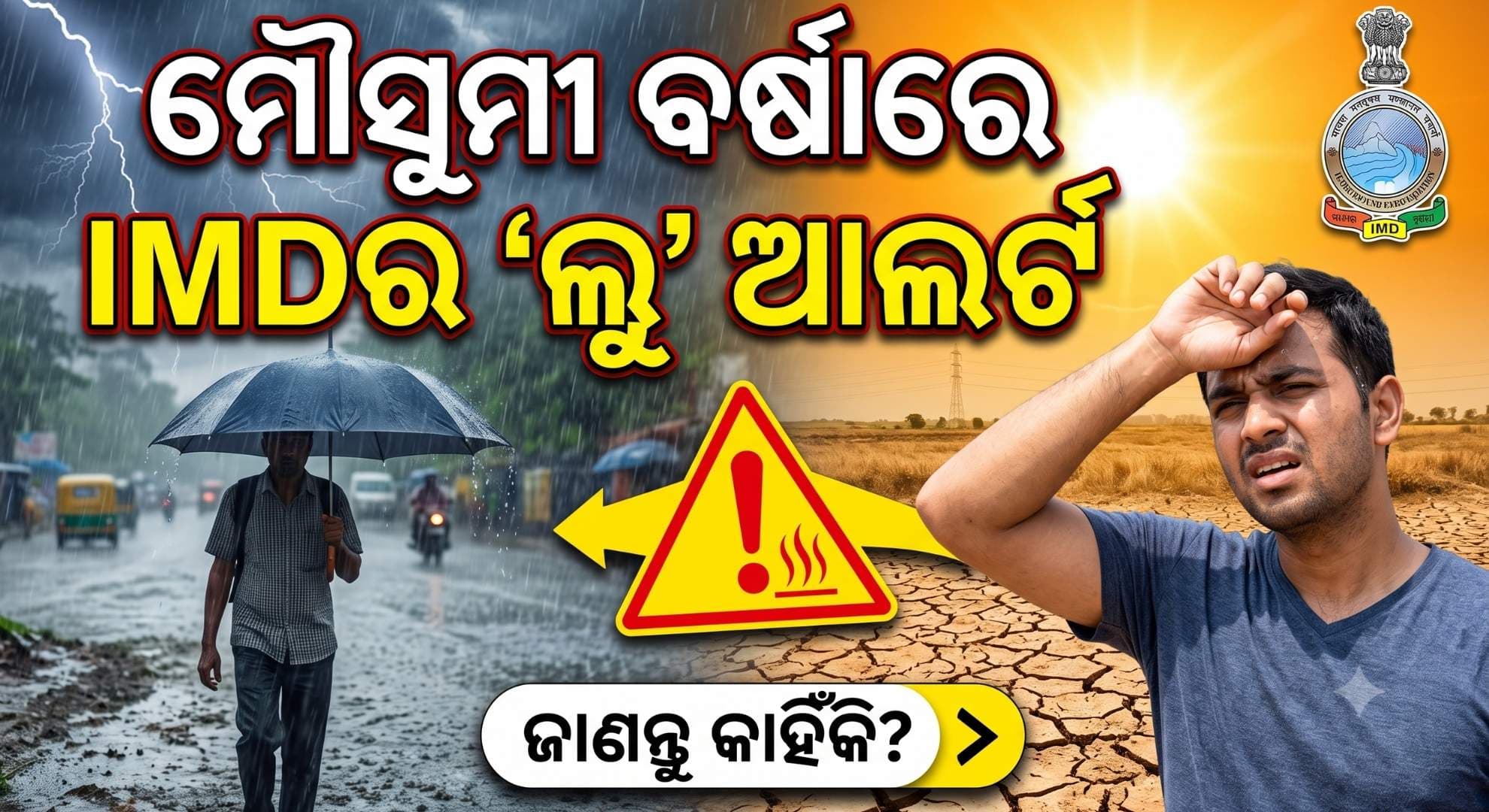 ସାବଧାନ ! ମୌସୁମୀ ବର୍ଷା ବେଳେ କଲବଲ କରିବ ପ୍ରଚଣ୍ଡ ଗରମ
