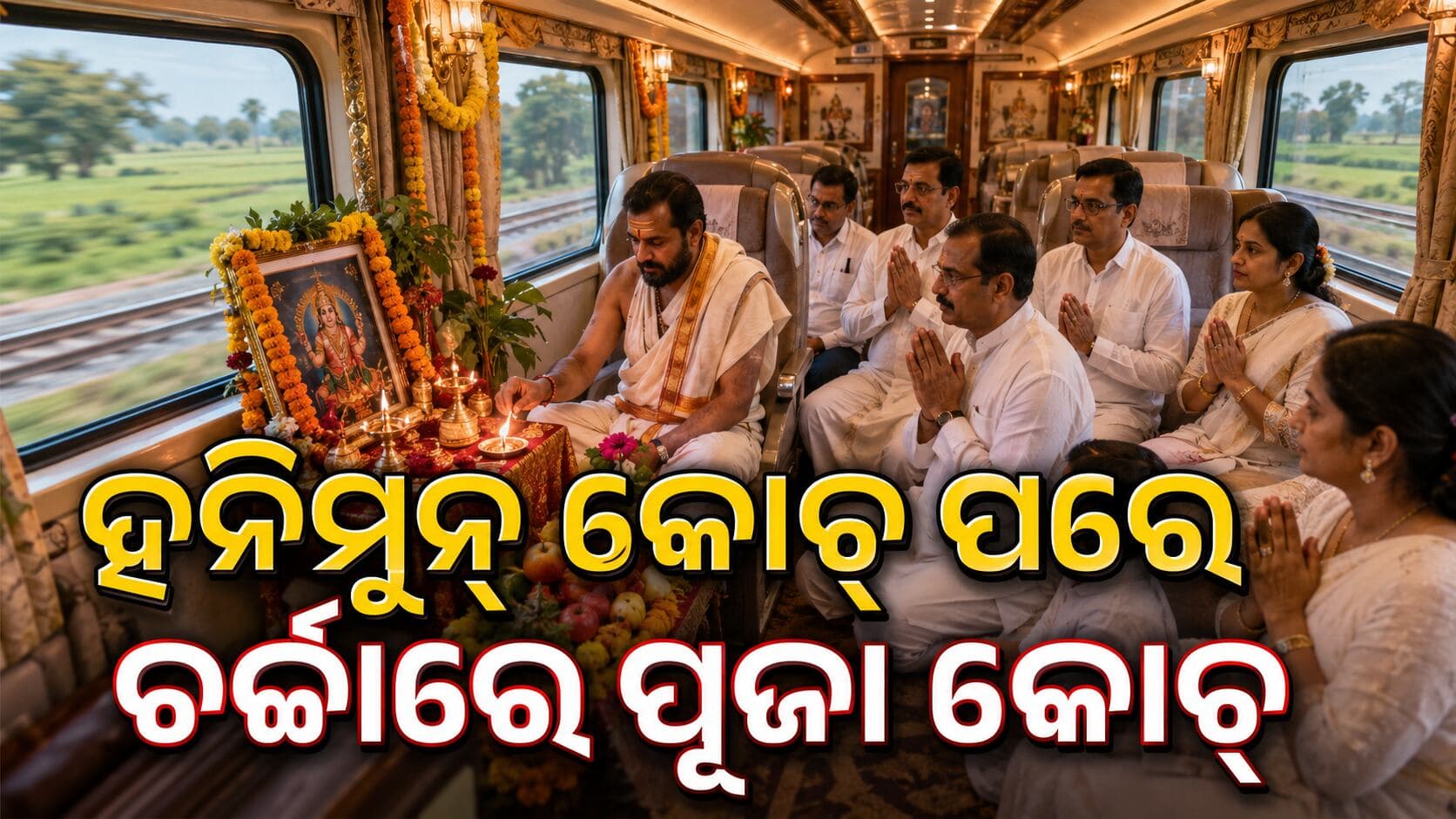 ଟ୍ରେନରେ ପୂଜାର ଭିଡିଓ ଭାଇରାଲ, ଲୋକମାନେ ଉଠାଇଲେ ପ୍ରଶ୍ନ, ତାପରେ ରେଳବାଇ କହିଲା ଏହା...