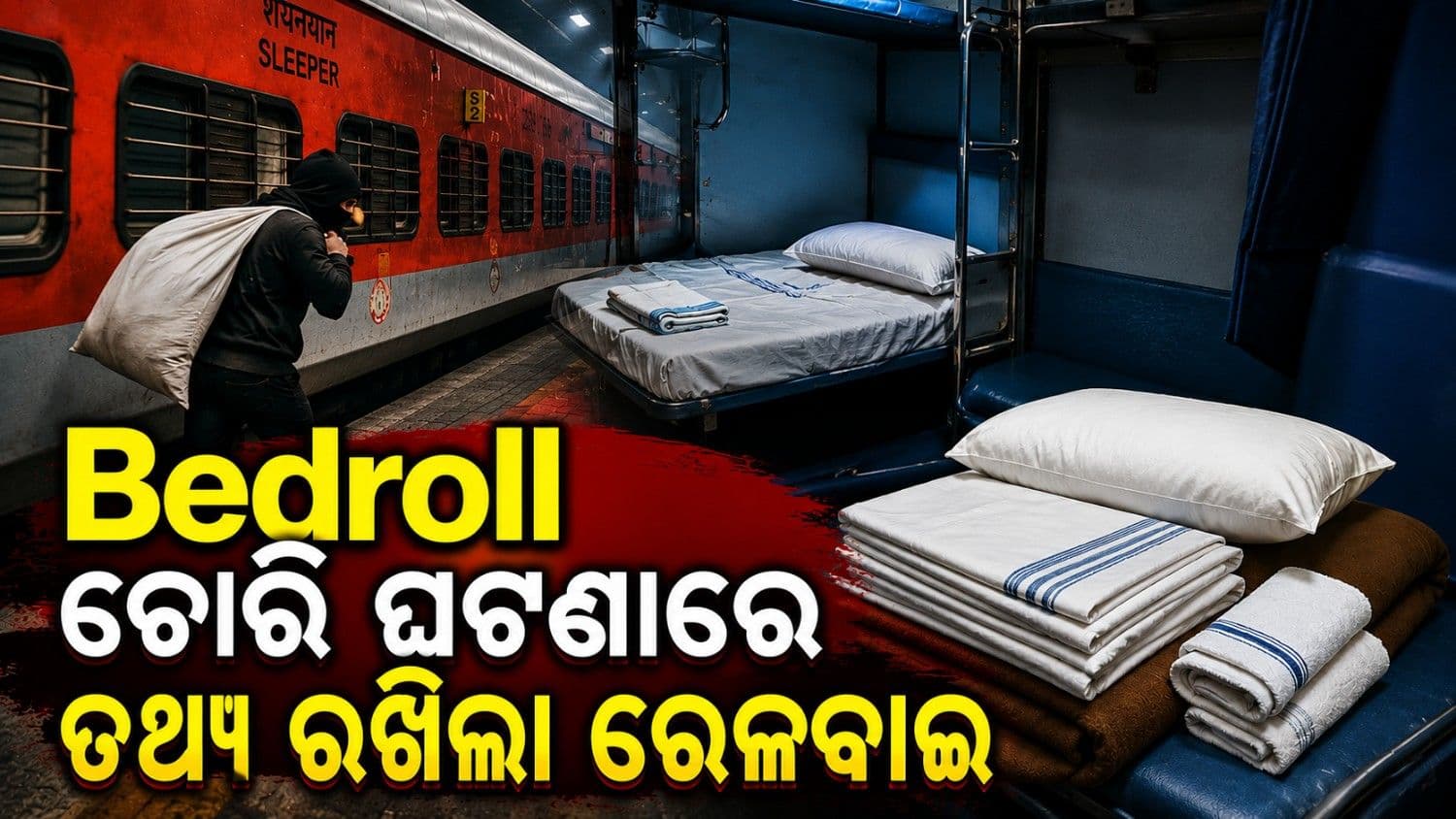କେଉଁ ରାଜ୍ୟରେ ଚୋରି ହୋଇଛି ସର୍ବାଧିକ ବେଡ୍ସିଟ୍, କମ୍ବଳ, ଚାଦର? ତଥ୍ୟ ରଖିଲା ରେଳବାଇ