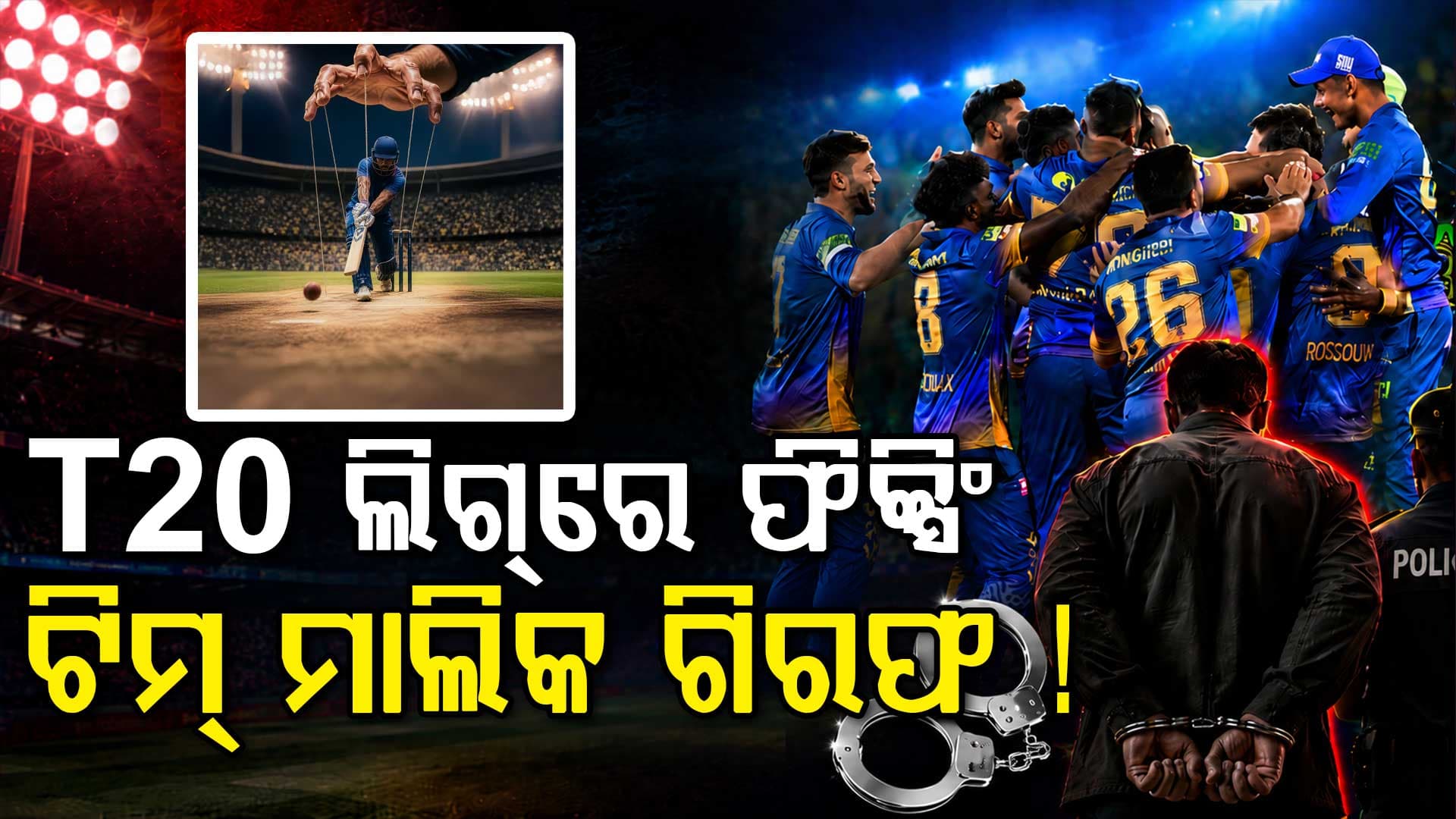 କ୍ରିକେଟ୍ ଜଗତରେ ବଡ଼ ହଲଚଲ ! T20 ଲିଗ୍ରେ ଫିକ୍ସିଂ ଅଭିଯୋଗ, ଟିମ୍ ମାଲିକ ଗିରଫ