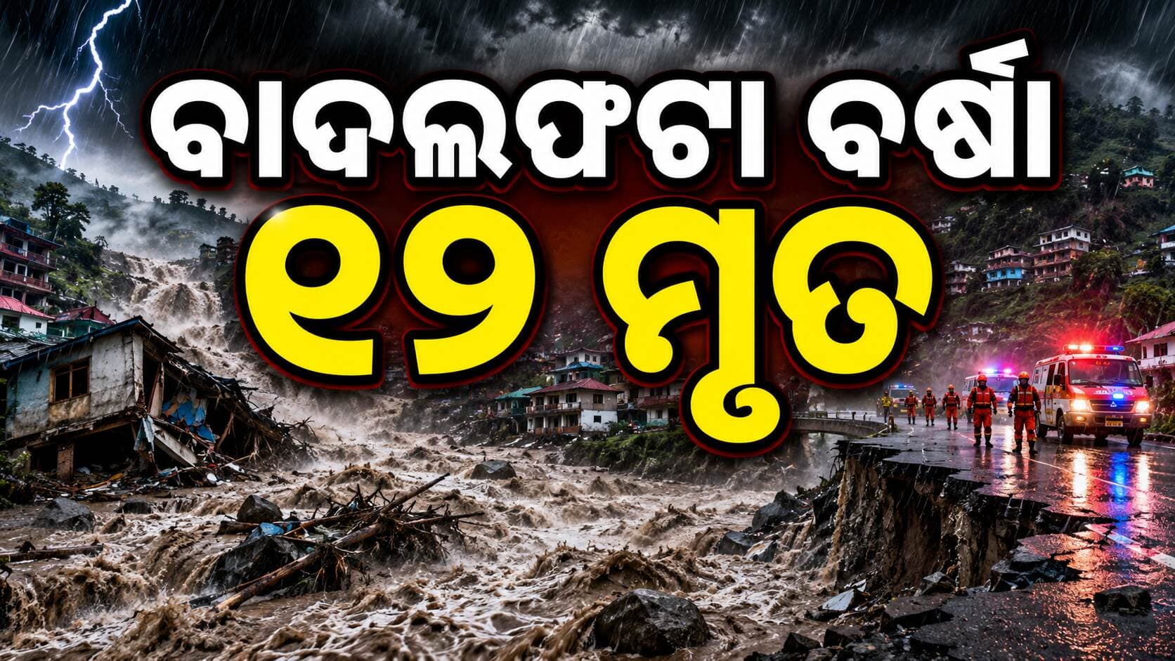 ଜମ୍ମୁ-କାଶ୍ମୀରରେ ପ୍ରଳୟଙ୍କାରୀ ବାଦଲଫଟା ବର୍ଷା, ୧୨ ଜଣଙ୍କ ମୃତ୍ୟୁ