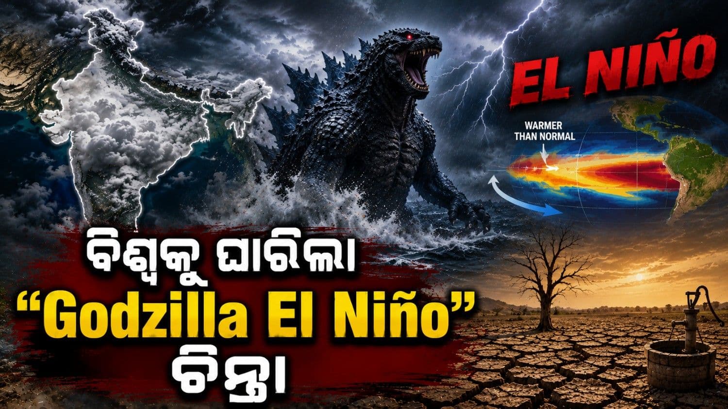 ସାରା ଦେଶରେ ଛାଇ ରହିଛି ମେଘ ବାଦଲ; ହେଲେ ତଥାପି କାହିଁକି ଘାରିଛି 'ଗଡଜିଲା ଏଲ୍ ନିନୋ' ଭୟ?