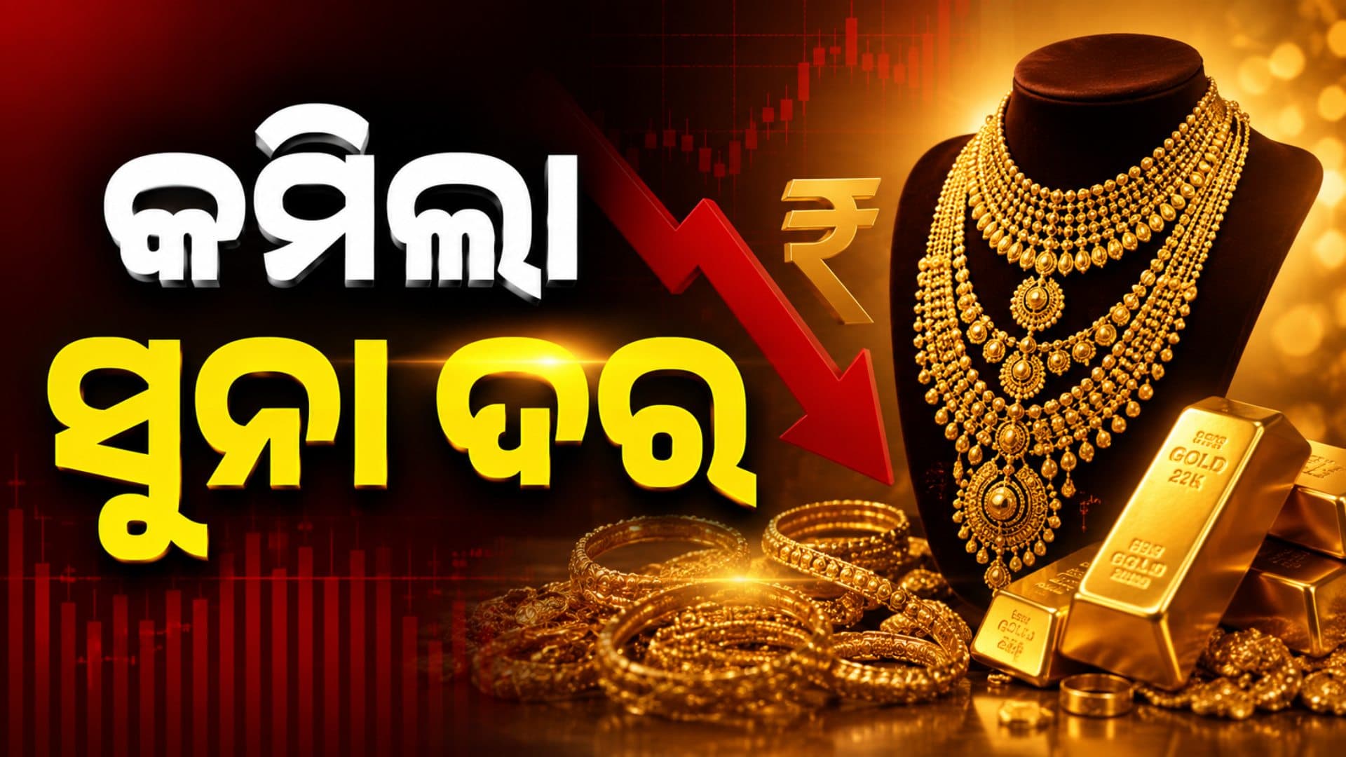 ସୁନା ଦରରେ ବଡ଼ ହ୍ରାସ, ଜାଣନ୍ତୁ କେତେ କମିଲା...
