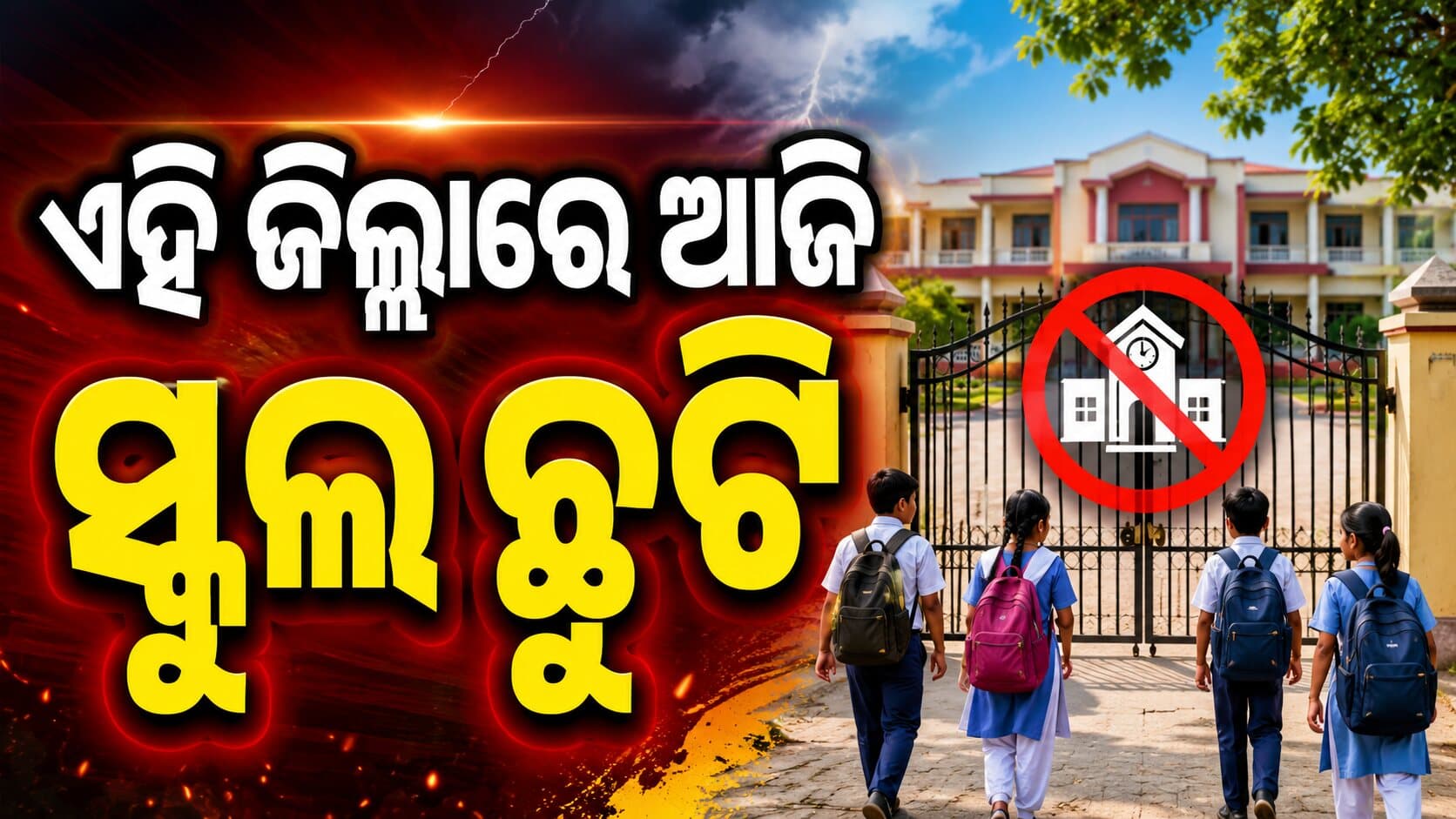 ଭୀଷଣ ବର୍ଷା ଆଶଙ୍କା: ଏହି ସବୁ ଜିଲ୍ଲାରେ ସ୍କୁଲ ଓ ଅଙ୍ଗନବାଡ଼ି ବନ୍ଦ