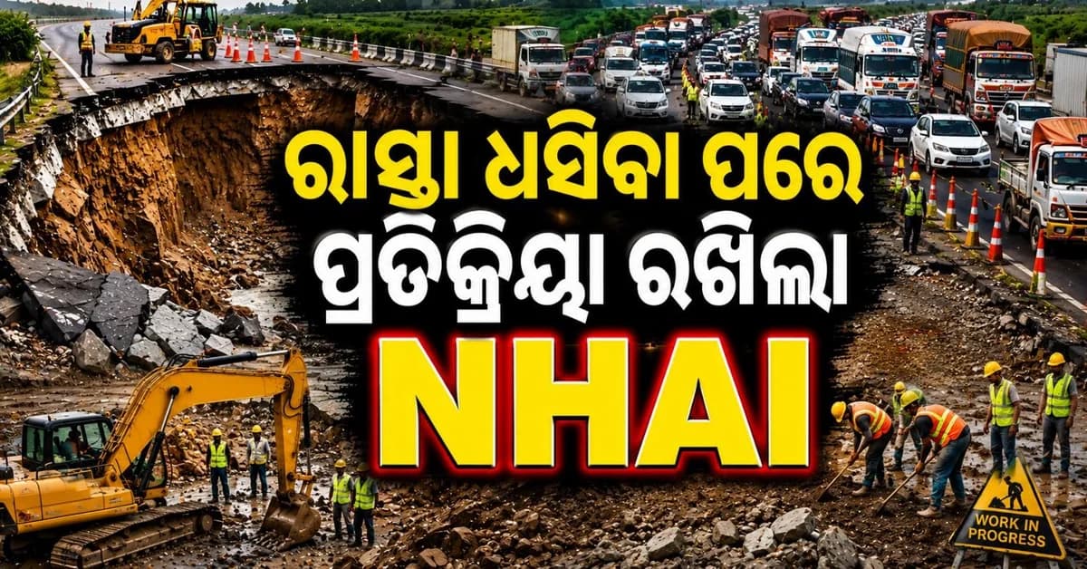 ଉଦଘାଟନ ପରେ ଧସିଗଲା ଏକ୍ସପ୍ରେସୱେ; ପ୍ରତିକ୍ରିୟା ରଖିଲା ଏନଏଚଆଇ