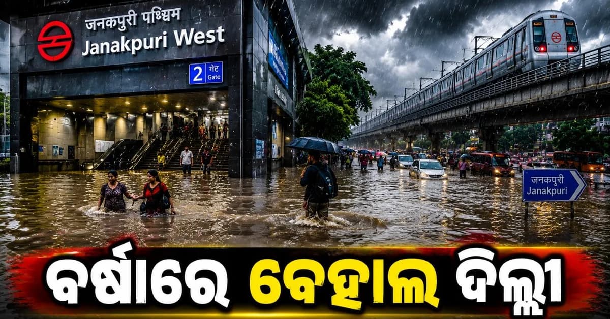 ପ୍ରବଳ ବର୍ଷାରେ ବେହାଲ ଦିଲ୍ଲୀ ମେଟ୍ରୋ; ଭିଡ଼ିଓ ଭାଇରାଲ