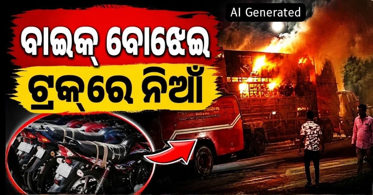 ପେଟ୍ରୋଲ୍ ପମ୍ପ ପରିସରରେ ବାଇକ୍ ଭର୍ତ୍ତି ଟ୍ରକ୍ରେ ଅଗ୍ନିକାଣ୍ଡ; ଦୌଡ଼ିଲେ କର୍ମଚାରୀ