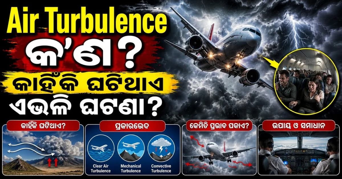 'ଏୟାର ଟର୍ବୁଲେନ୍ସ' କ’ଣ? ଉଡ଼ାଣ ସମୟରେ ବାୟୁରେ କିପରି ଦୋହଲିଥାଏ ବିମାନ? କେତେ ବିପଦପୂର୍ଣ୍ଣ ଏହି ଘଟଣା?