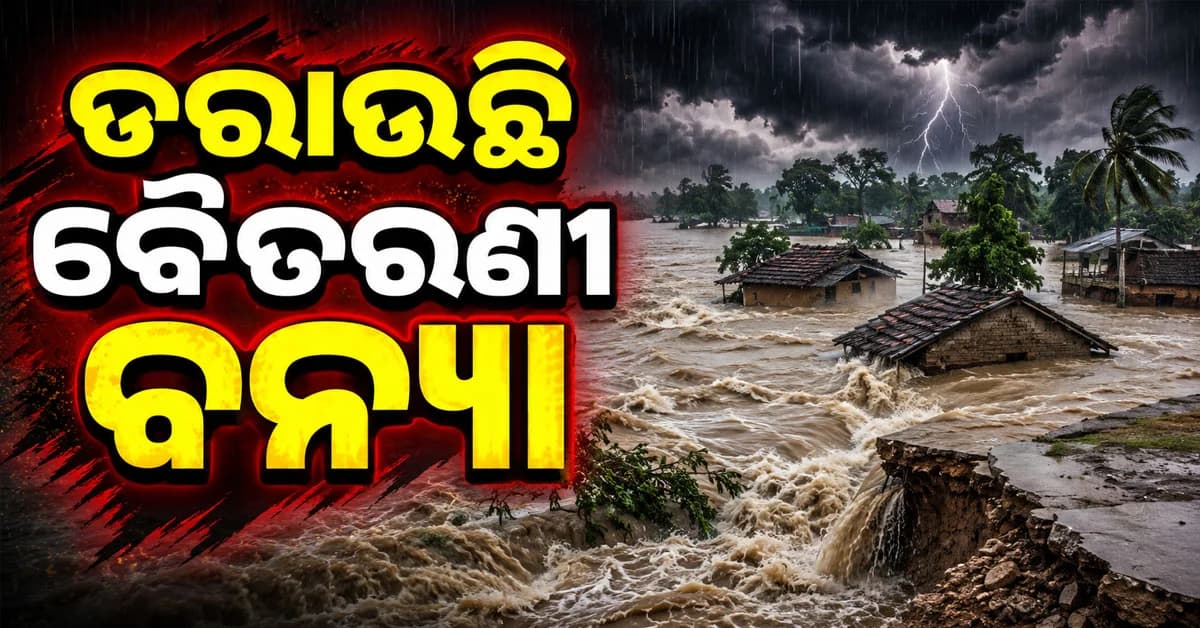 ବୈତରଣୀ ବନ୍ୟାରେ ବଢ଼ିଲା ଭୟ, ୧୦୦ରୁ ଅଧିକ ପରିବାର ଜଳବନ୍ଦୀ