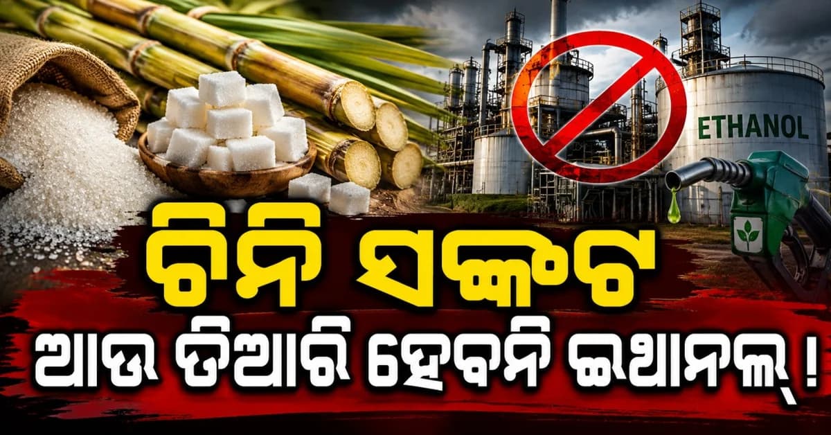 ଚିନି ଦର ୧୦% ବଢ଼ିଲା ଇଥାନଲ୍ ଉତ୍ପାଦନରେ ଲାଗିପାରେ ରୋକ୍