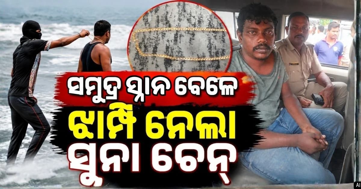 ବେଳାଭୂମିରେ ଗାଧୋଇବା ବେଳେ ସାବଧାନ ! ବେକରୁ ଛିଡ଼ାଇ ନେଉଛନ୍ତି ଚେନ୍