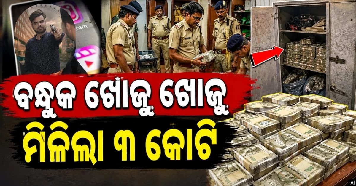 ଇନଷ୍ଟାଗ୍ରାମ୍ ରିଲ୍ରୁ ପୋଲିସ ରେଡ୍; ଅଟୋ ଡ୍ରାଇଭର ଘରୁ ମିଳିଲା ₹୩ କୋଟି