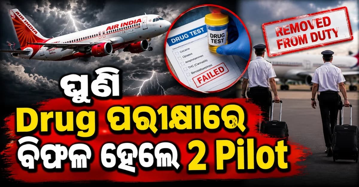 ପୁଣି ଡ୍ରଗ୍ ପରୀକ୍ଷାରେ ବିଫଳ ହେଲେ ଏୟାର ଇଣ୍ଡିଆ ପାଇଲଟ୍; କାର୍ଯ୍ୟରୁ ପଡ଼ିଲେ ବାଦ୍