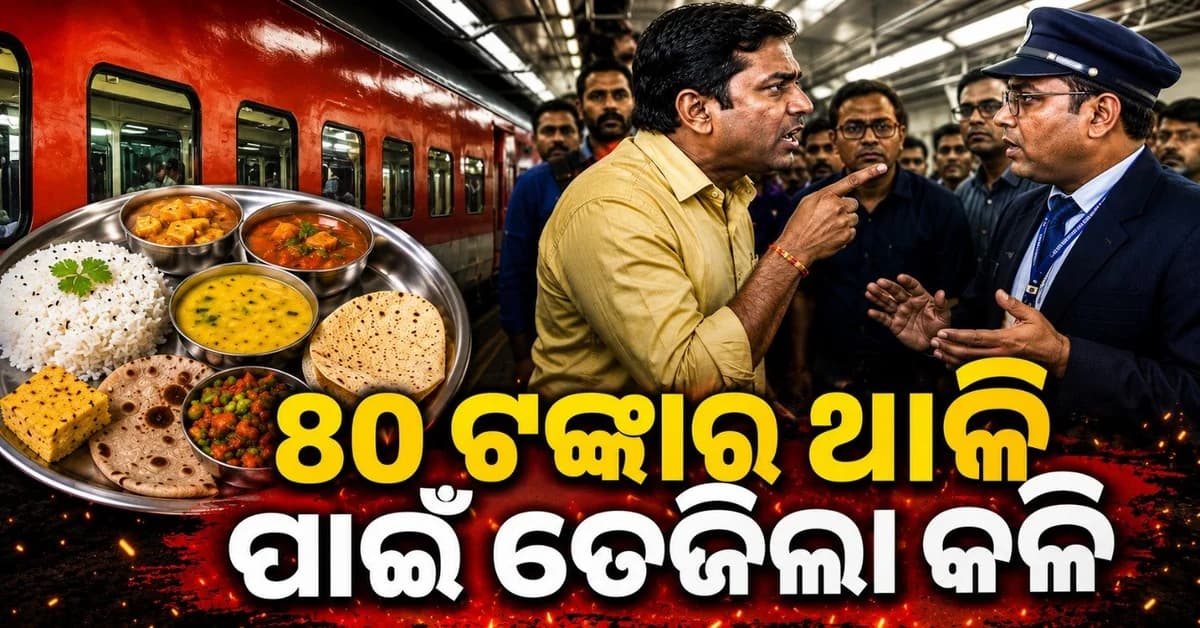 ୧୪୦ ଟଙ୍କାରେ ବିକିଲେ ୮୦ ଟଙ୍କାର ଥାଳି; ଅଭିଯୋଗ ଆସିବା ପରେ ଜବାବ ରଖିଲା ରେଳବାଇ