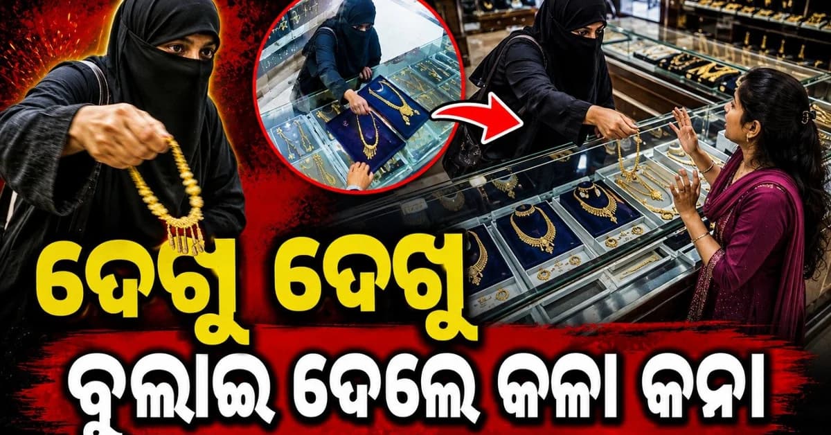 ଦେଖୁ ଦେଖୁ ୭୦ ଗ୍ରାମ ସୁନା ଗାଏବ କରିଦେଲେ ମହିଳା; ଅଳଙ୍କାର ଦୋକାନରେ ବୁଲାଇଦେଲେ କଳା କନା