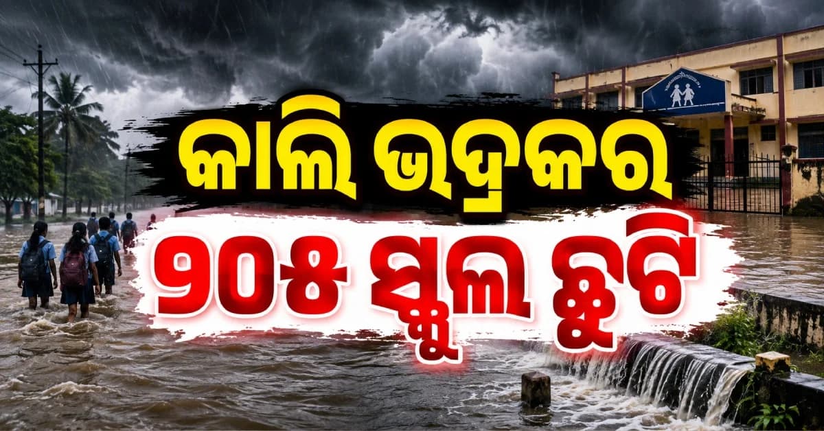 କାଲି ଭଦ୍ରକର ୨୦୫ ସ୍କୁଲ ଛୁଟି, ବନ୍ୟା ଓ ବର୍ଷାକୁ ଦୃଷ୍ଟିରେ ରଖି ଜିଲ୍ଲାପାଳଙ୍କ ବଡ଼ ନିଷ୍ପତ୍ତି