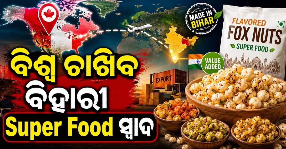 କାନାଡାରେ ପହଞ୍ଚିଲା ବିହାରୀ 'ସୁପରଫୁଡ୍'; ବିଶ୍ୱ ଚାଖୁଛି 'ମଖାନା' ସ୍ୱାଦ