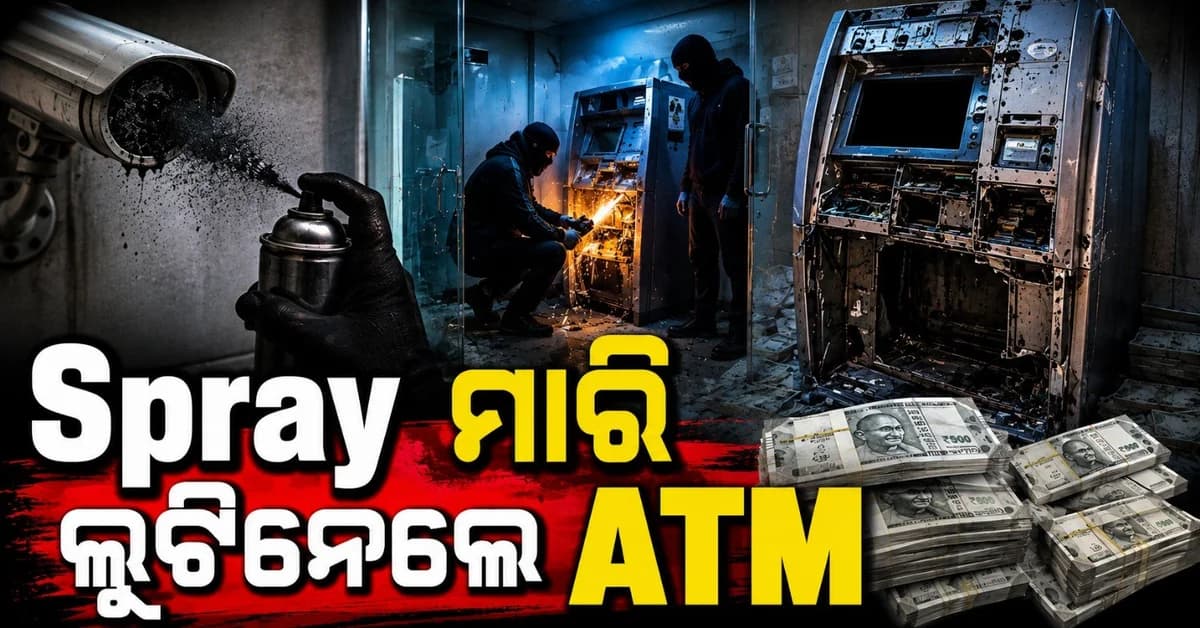 ଗ୍ୟାସ୍ କଟର ସହାୟତାରେ କାଟିଦେଲେ ଏଟିଏମ; ଲୁ଼ଟିନେଲେ ୯ ଲକ୍ଷ