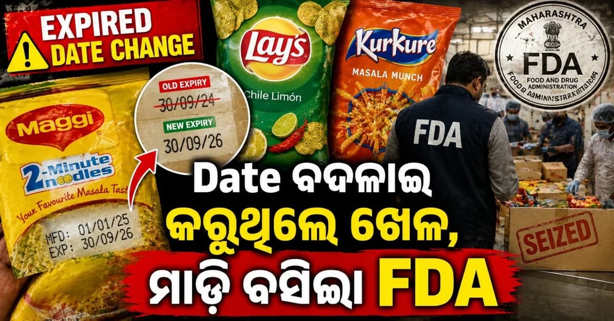 ମାୟାନଗରୀରେ ଚାଲିଥିଲା ଏକ୍ସପାୟରୀ ଡେଟ୍ ବଦଳାଇବା ଖେଳ! FDA କାର୍ଯ୍ୟାନୁଷ୍ଠାନ ପରେ ହେଲା ବଡ଼ ଖୁଲାସା