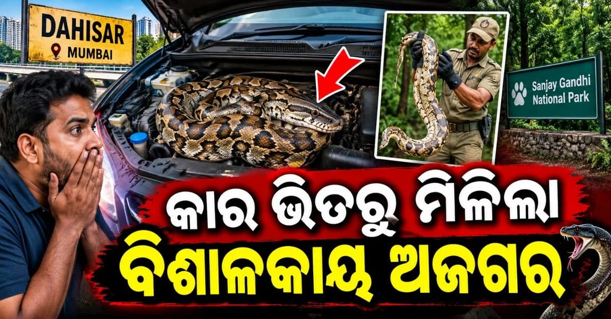 କାରର ଇଞ୍ଜିନ ଭିତରେ ଥିଲା ୭ ଫୁଟ ଲମ୍ବା ଅଜଗର; ବନେଟ୍ ଖୋଲିଲା ମାତ୍ରେ ହଠାତ୍ ଆସିଲା ନଜର