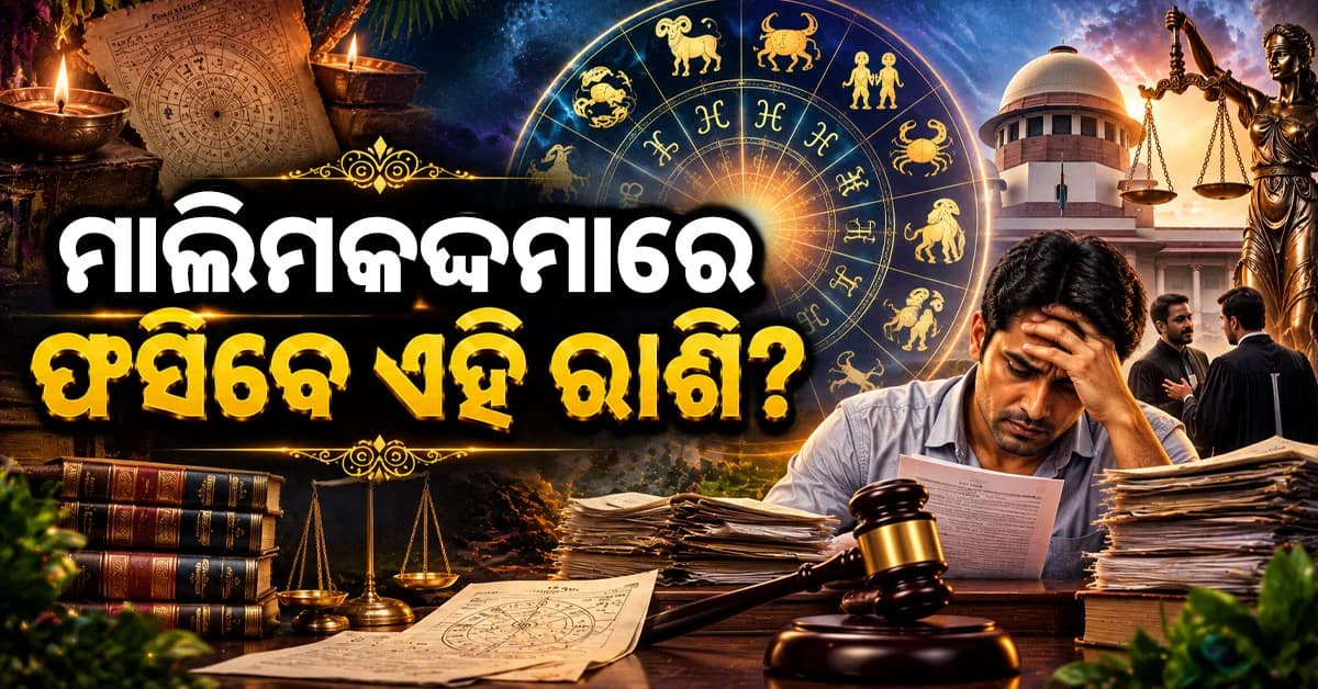 ଏହି ରାଶିର ବ୍ୟକ୍ତି ଧନକୁ ନେଇ ବିବାଦ ଓ ମାଲିମକଦ୍ଦମାରେ ପଡ଼ିପାରନ୍ତି