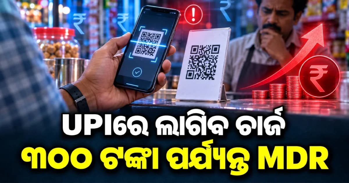 UPI ନୂଆ ନିୟମ: ୨,୦୦୦ ଟଙ୍କାରୁ ଅଧିକ ଟ୍ରାଞ୍ଜାକ୍ସନରେ ଲାଗିବ MDR, ସାଧାରଣ ଲୋକଙ୍କ ପାଇଁ ପୂରା ମାଗଣା