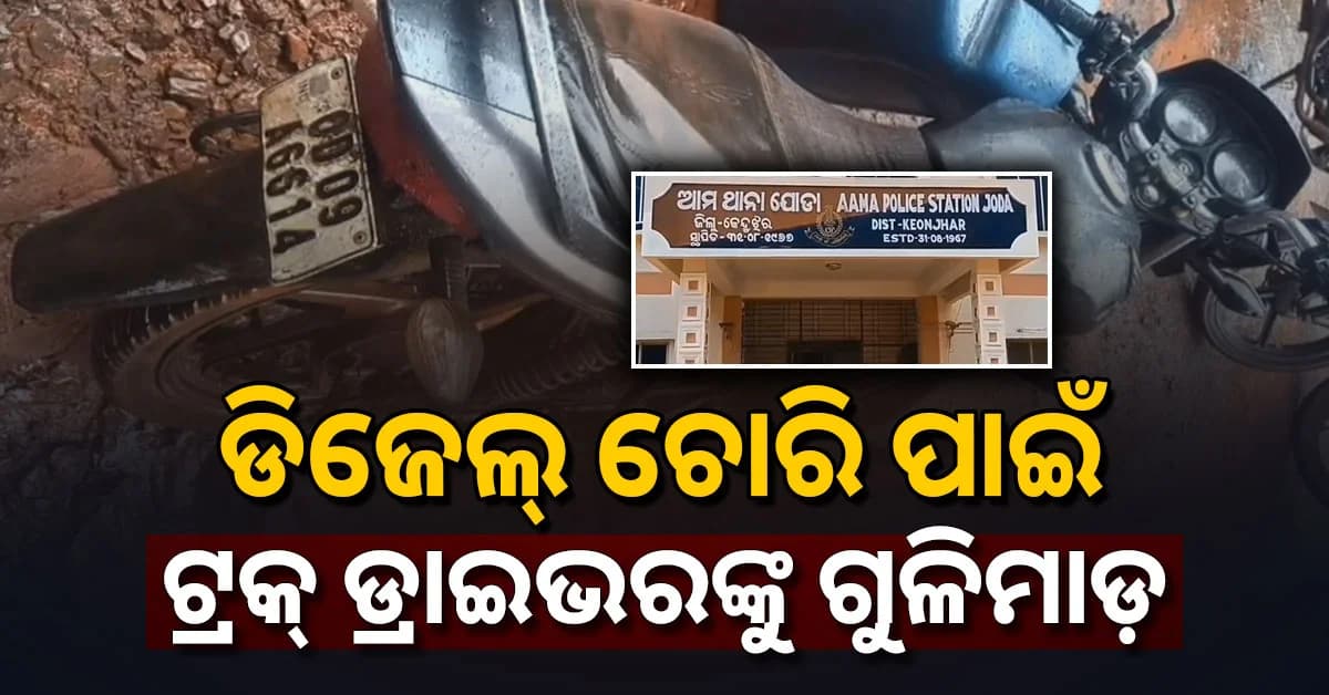 ଗୁଳିମାଡ଼ ସହ ମାରଣାସ୍ତ୍ର ଦେଖାଇ ଟ୍ରକ୍ରୁ ରାତିରେ ଡିଜେଲ୍ ଚୋରି ଉଦ୍ୟମ; ଚୋରକୁ ଧରି ଛେଚିଲେ ଟ୍ରକ୍ ଡ୍ରାଇଭର୍