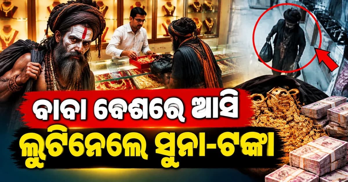 ଅଘୋରୀ ବାବା ବେଶରେ ଜୁଏଲର୍ସ ଦୋକାନରେ ପଶିଲେ, ସୁନା ଓ ନଗଦ ନେଇ ଚମ୍ପଟ