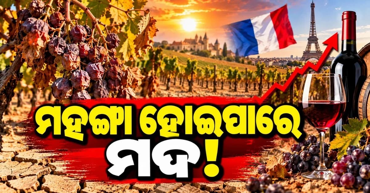 ମରୁଡ଼ି ପାଇଁ ବିପଦରେ ମଦ! ଫ୍ରାନ୍ସ ମଦ ଶିଳ୍ପ ଉପରେ ଜଳବାୟୁ ପରିବର୍ତ୍ତନର ପ୍ରଭାବ; ଜଳି ଯାଉଛି ଅଙ୍ଗୁର