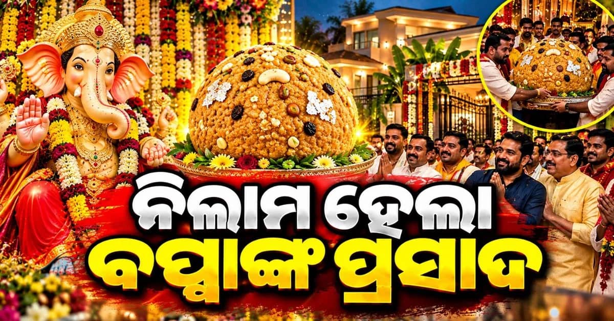 ସରିଲା ଗଣେଶ ପୂଜା; ନିଲାମ ହେଲା ଗଣପତିଙ୍କ ଲଡୁ