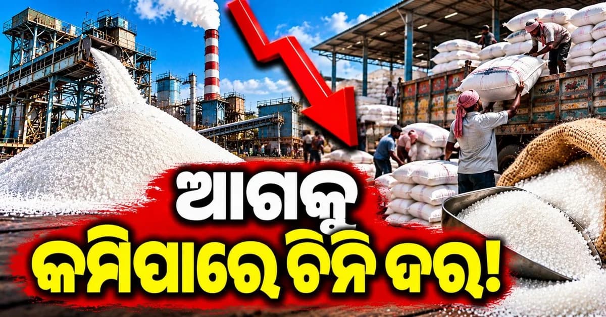 ହ୍ରାସ ପାଇଲା ଚିନି ଦର; ଷ୍ଟକ୍ ସୀମା ଜାରି କଲେ ସରକାର