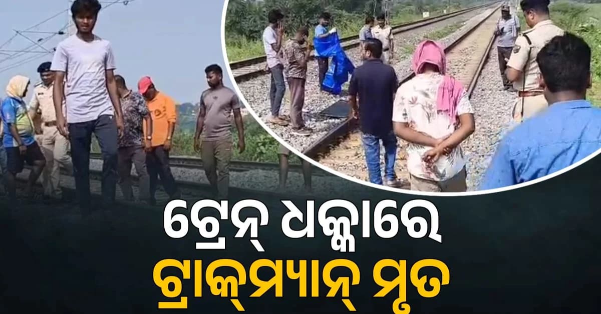 ଟ୍ରାକ୍ ରକ୍ଷଣାବେକ୍ଷଣ ଯାଞ୍ଚ ବେଳେ ଟ୍ରେନ୍ ଧକ୍କାରେ ଚାଲିଗଲା ଟ୍ରାକ୍ମ୍ୟାନ୍ଙ୍କ ଜୀବନ